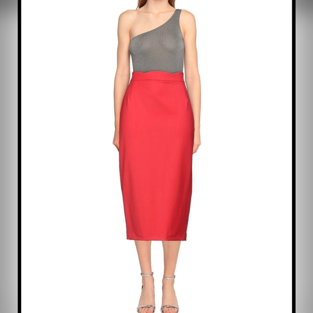 Emporio Armani Red Pencil Skirt, Sz 4